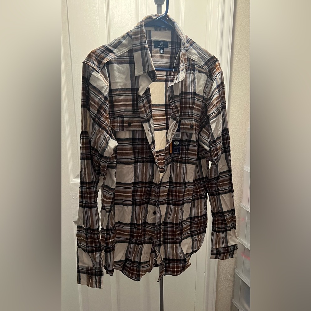 Plaid longsleeve flannel over size